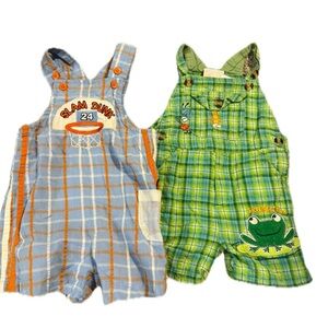 Vintage 12 months okie dokie & bt kids boys overalls